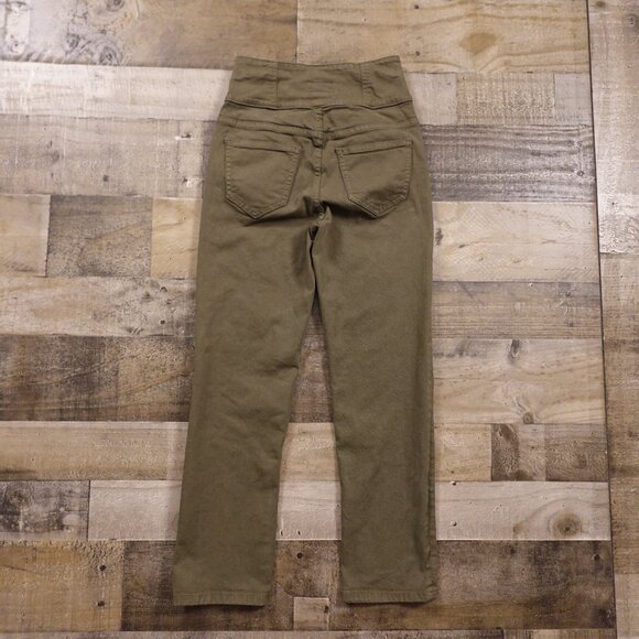 Joie High Rise Skinny Button Fly Pants Olive Green Size 24 – 25" Inseam - Picture 10 of 12